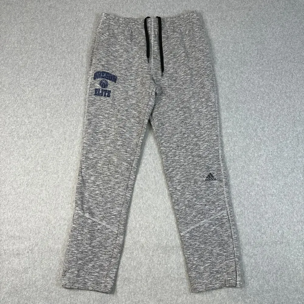 adidas Oregon Elite Fleece Jogger Mens L Gray Super High Rise Tapered Active Gym